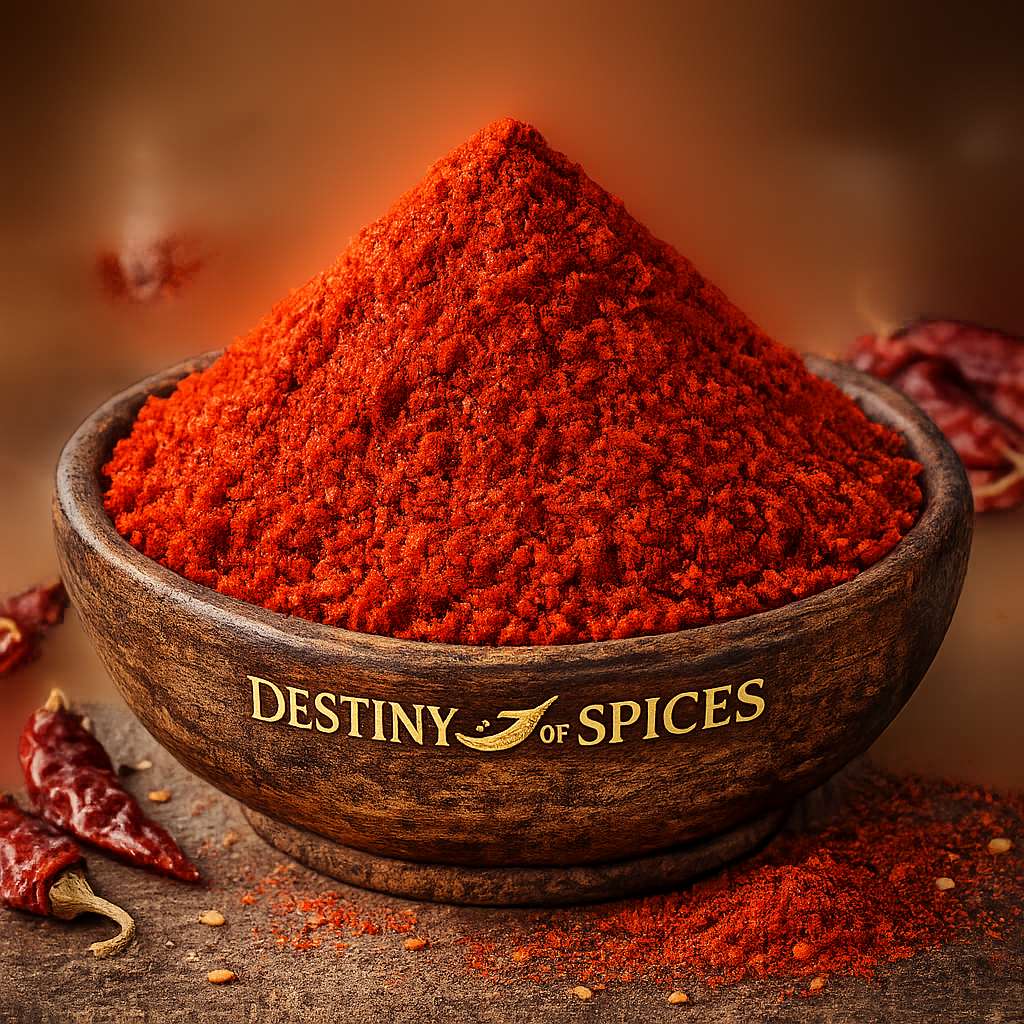 Premium Kashmiri Chilli Powder — Pure, Vibrant & Unadulterated | Destiny of Spices